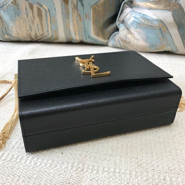 YSL original grained calfskin kate box bag 593122 black