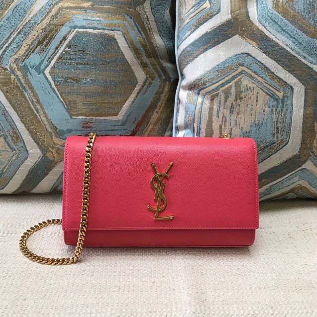 YSL original grained calfskin medium kate satchel 326078 pink