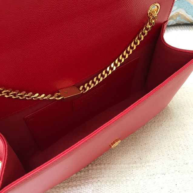 YSL original grained calfskin medium kate satchel 326078 red