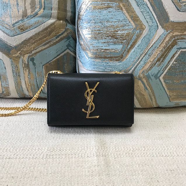 YSL original grained calfskin mini kate bag 326076 black