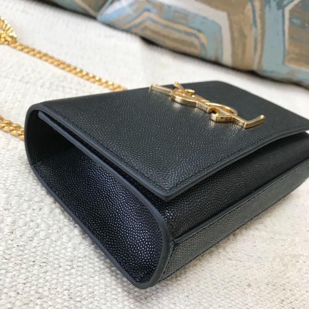 YSL original grained calfskin mini kate bag 326076 black