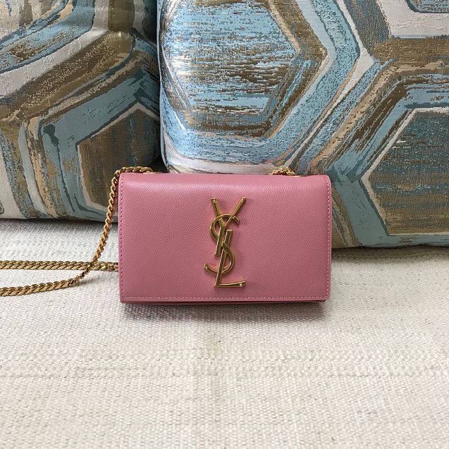 YSL original grained calfskin mini kate bag 326076 light pink