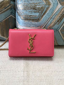 YSL original grained calfskin mini kate bag 326076 pink