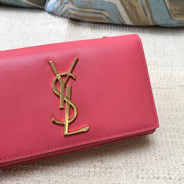 YSL original grained calfskin mini kate bag 326076 pink