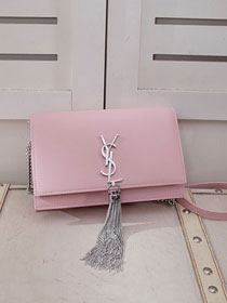 YSL original smooth calfskin kate chain wallet 452159 pink