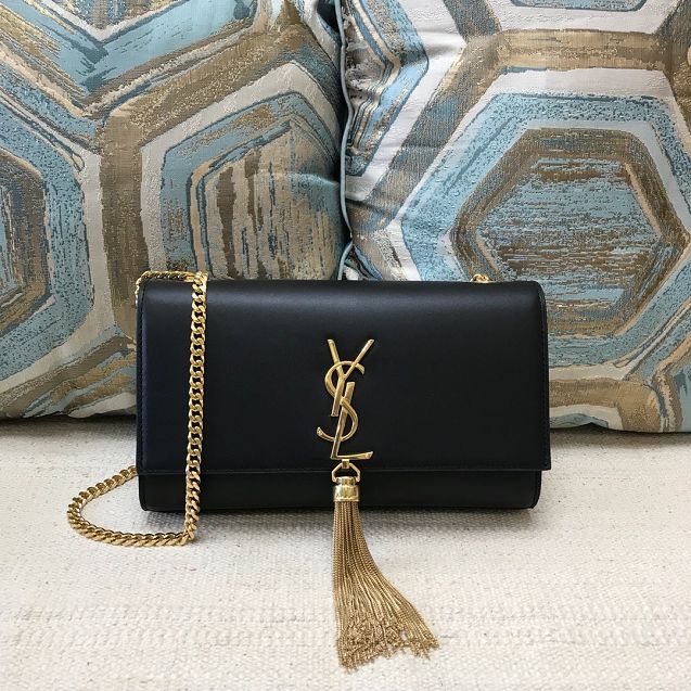 YSL original smooth calfskin medium kate satchel 326078 black