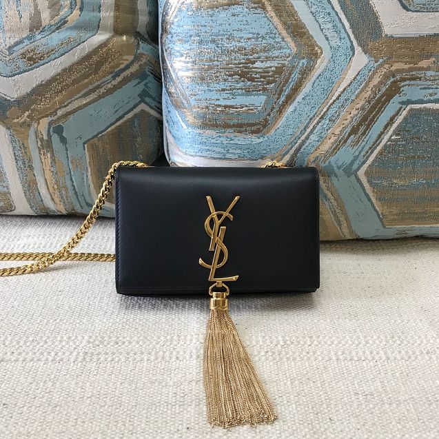 YSL original smooth calfskin mini kate bag 326076 black