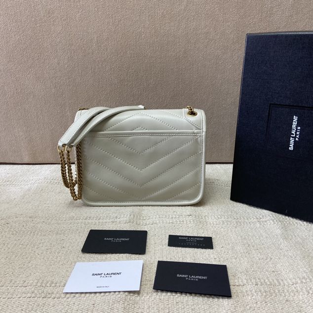 YSL original lambskin niki baby bag 533037 white