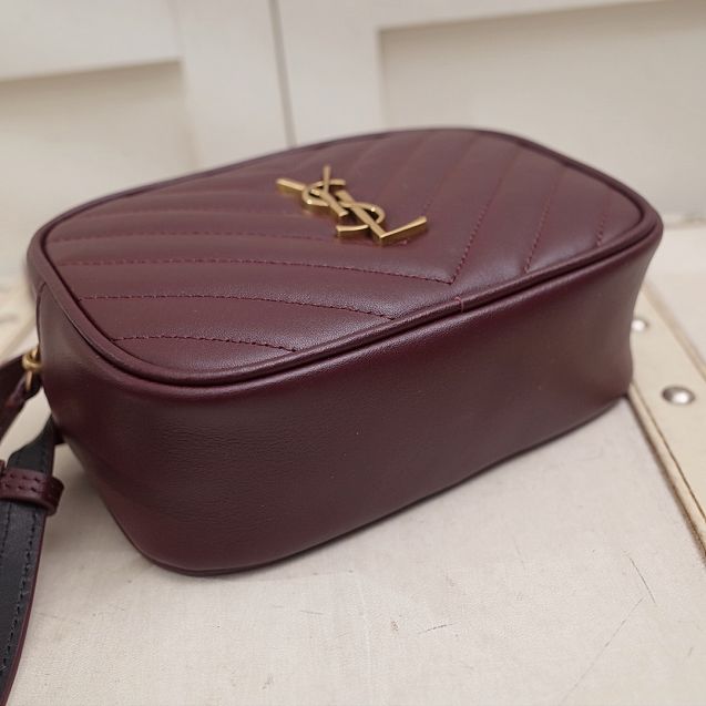 YSL original calfskin lou belt bag 534817 bordeaux