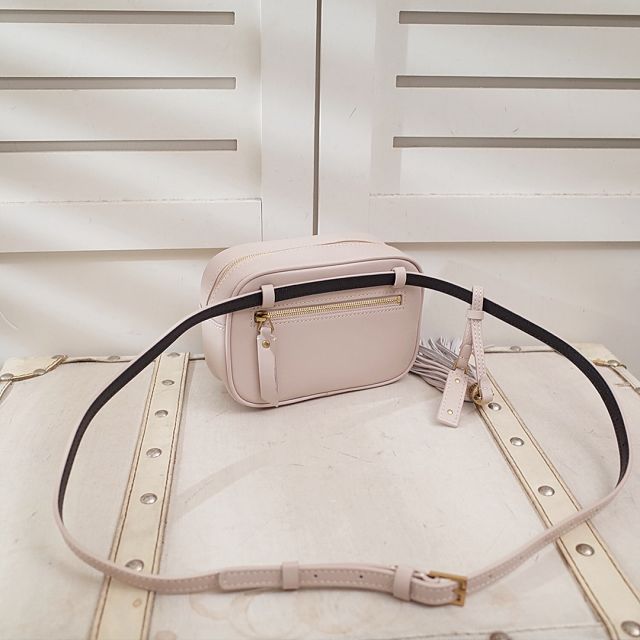 YSL original calfskin lou belt bag 534817 white