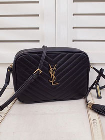 YSL original calfskin lou camera bag 520534 black