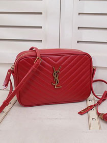 YSL original calfskin lou camera bag 520534 red