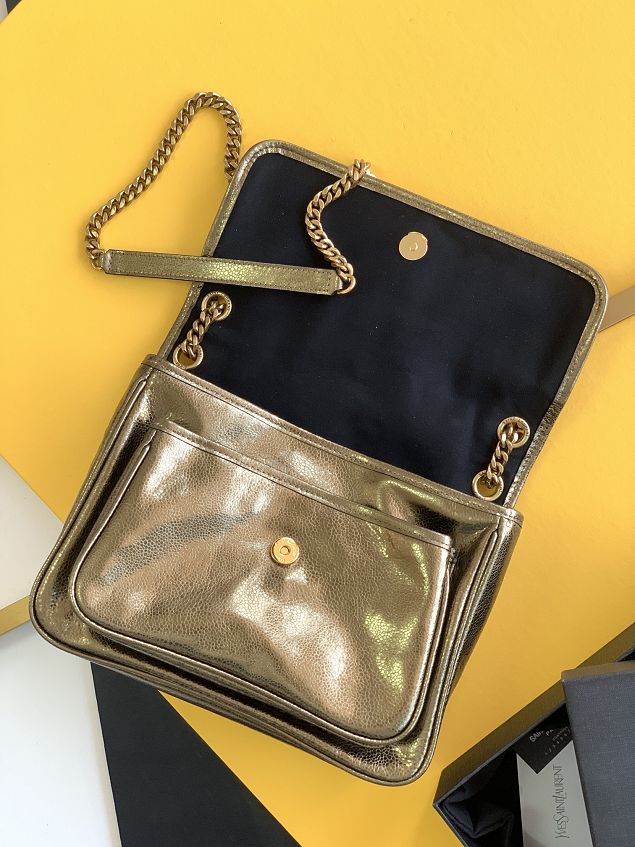 YSL original calfskin niki medium bag 498894 gold