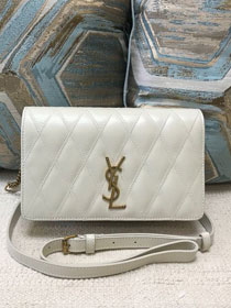 YSL original lambskin angie chain bag 568906 white