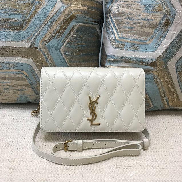 YSL original lambskin angie chain bag 568906 white