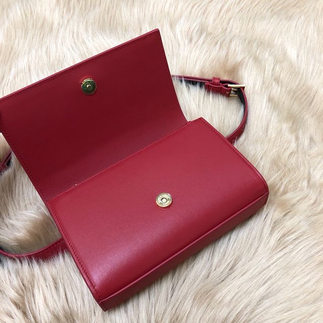 YSL original calfskin belt bag 634895 red