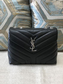 YSL original calfskin loulou small bag 464676 black