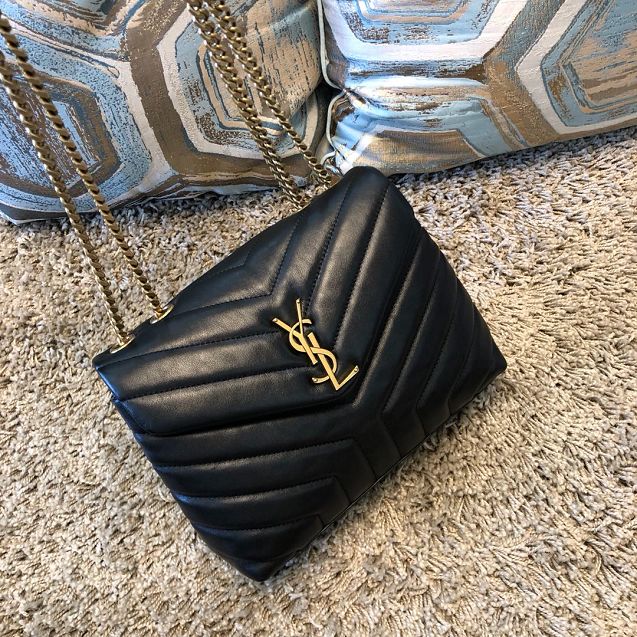 YSL original calfskin loulou small bag 464676 black