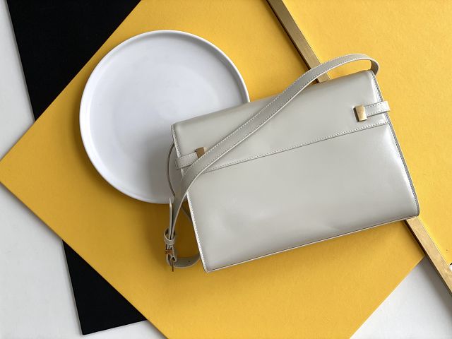 YSL original calfskin manhattan shoulder bag 579271 white