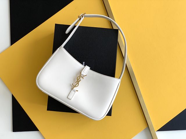 YSL original calfskin le 5 A 7 hobo bag 657228 white