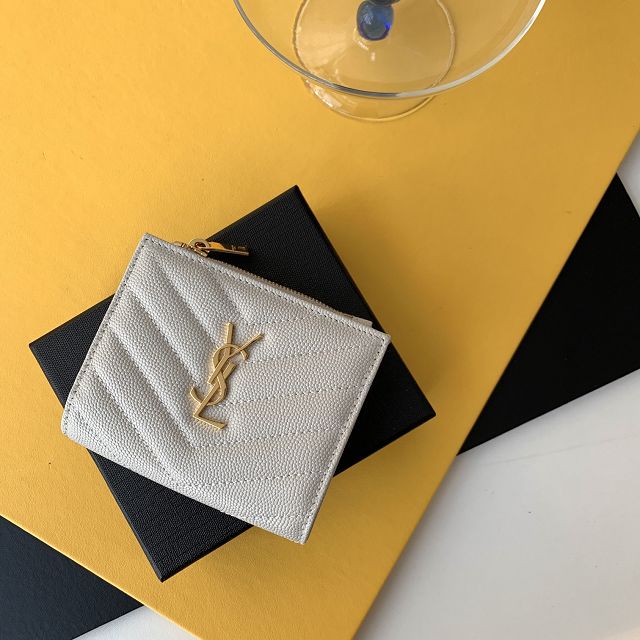 YSL original grained calfskin card holder 517045 