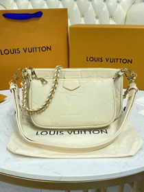 2021 louis vuitton original calfskin multi pochette M80447 beige