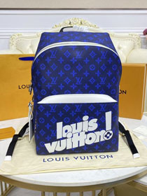 Louis vuitton original monogram trio backpack M46118 blue