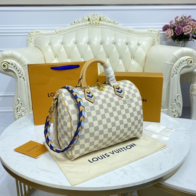 2021 Louis vuitton original damier azur speedy 30 N50054