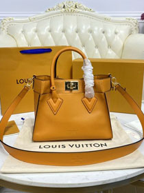 Louis vuitton original calfskin on my side tote pm M57729 yellow