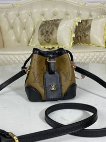 2021 louis vuitton original monogram reverse canvas mini bucket bag M57099 