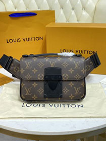 Louis vuitton original monogram canvas s lock sling bag M45807 black