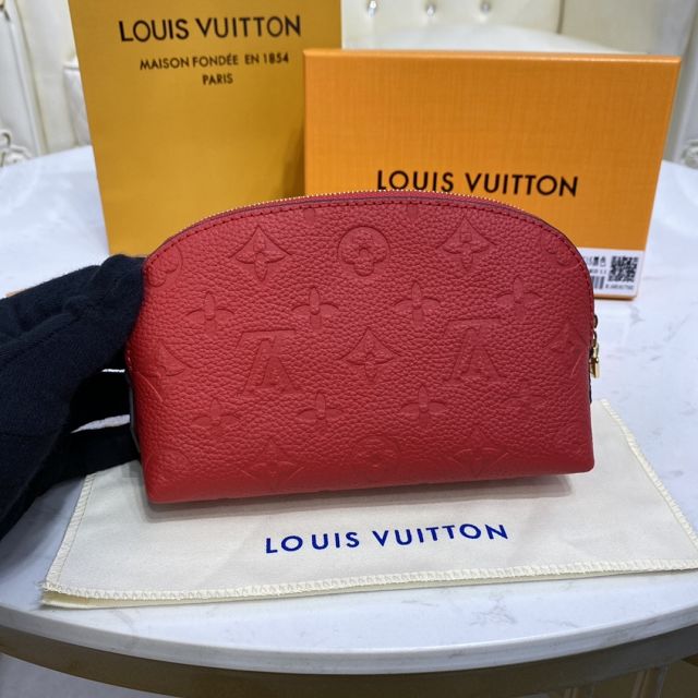 Louis vuitton original calfskin cosmetic pouch m69414 red