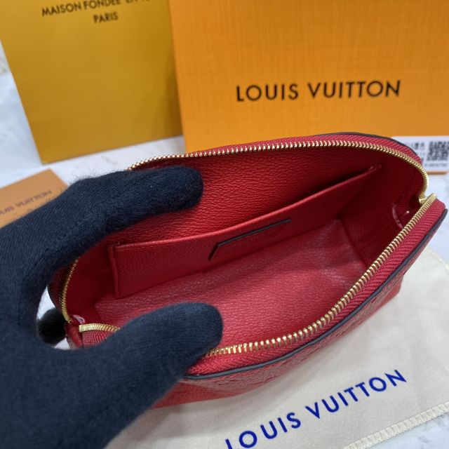 Louis vuitton original calfskin cosmetic pouch m69414 red