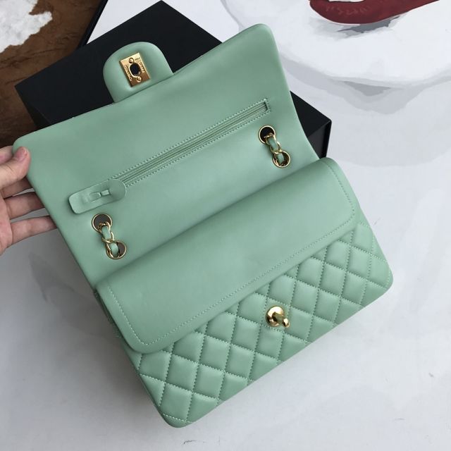 CC original lambskin mini flap bag A69900 light green