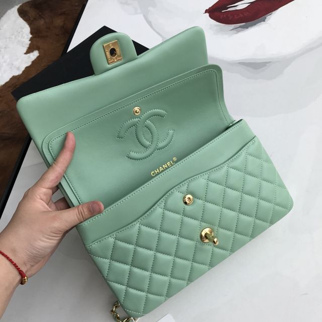 CC original lambskin mini flap bag A69900 light green