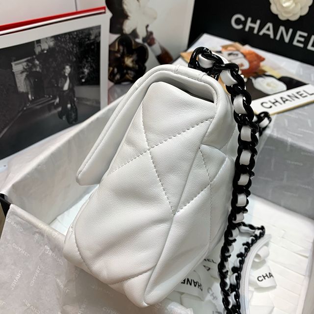 CC original lambskin small 19 flap bag AS1160 white