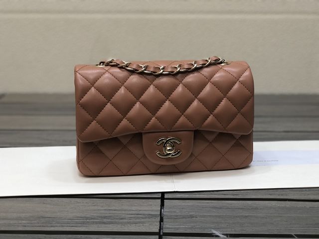 CC original lambskin mini flap bag A69900 brown