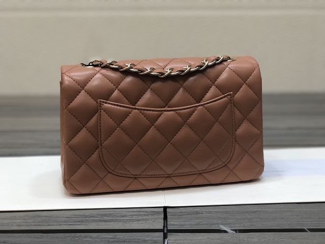 CC original lambskin mini flap bag A69900 brown