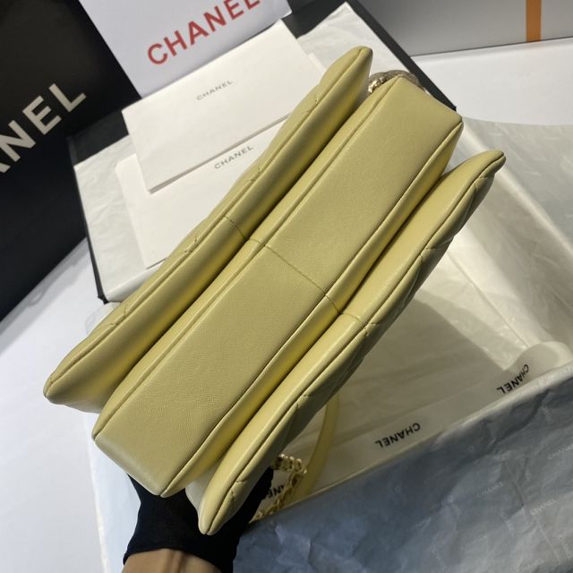 CC original lambskin top handle flap bag A92236-2 light yellow