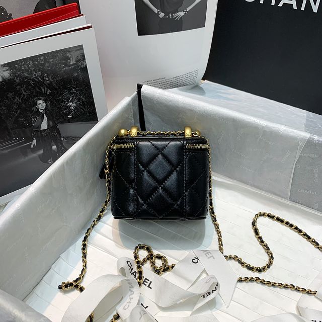 CC original calfskin small vanity with chain AP2292 black