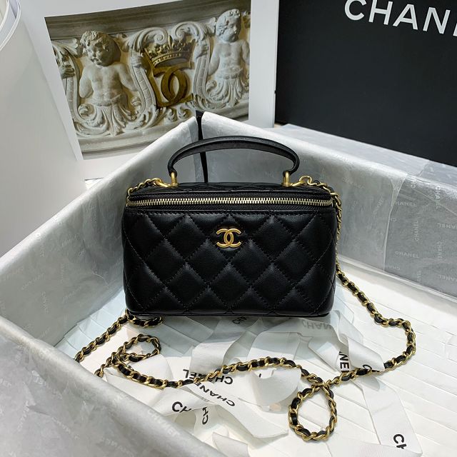 CC original lambskin vanity with chain AP2291 black