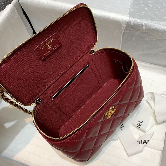 CC original lambskin vanity with chain AP2291 burgundy