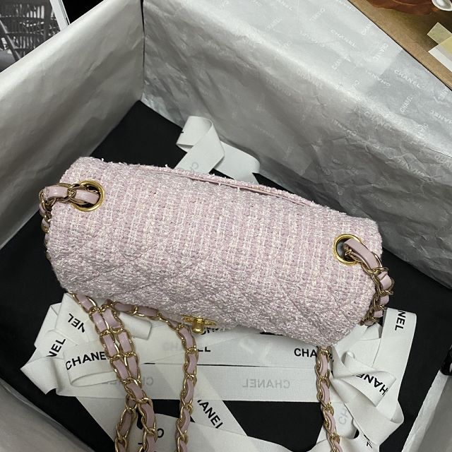 CC original tweed mini flap bag A69900 pink