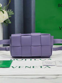 BV original lambskin cassette belt bag 639367 purple