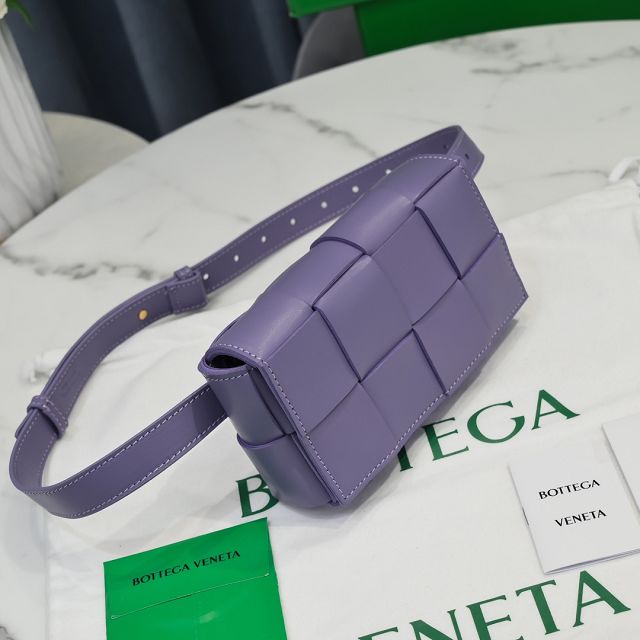 BV original lambskin cassette belt bag 639367 purple