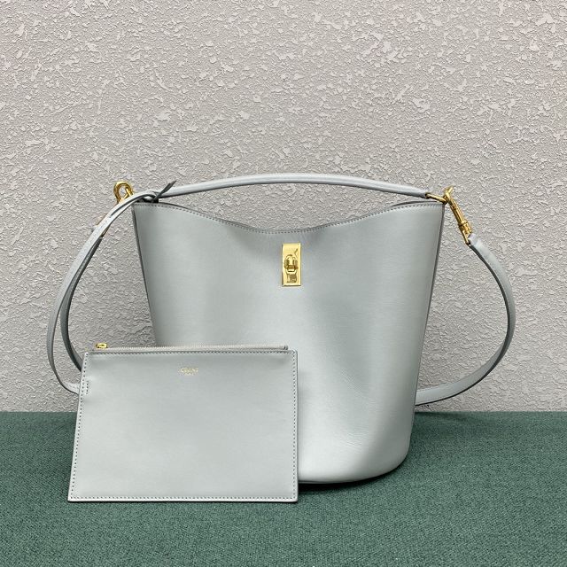 Celine original calfskin bucket 16 bag 195573 mineral