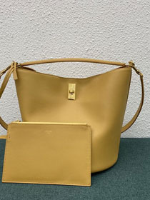 Celine original calfskin bucket 16 bag 195573 yellow