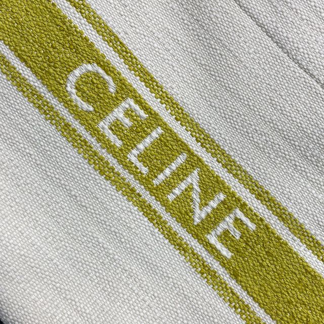 Celine original textile cabas 192172 white&yellow