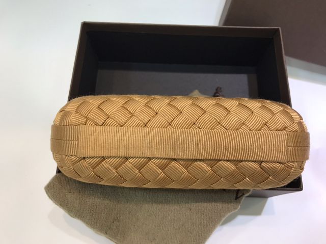 BV original silk knot clutch 113085-2 brown