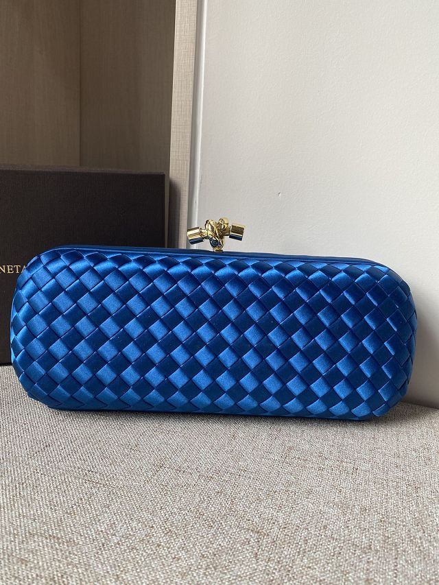 BV original silk knot clutch 202031 blue